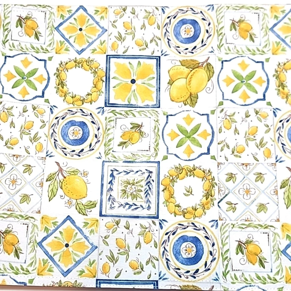 Set of 5 thick vinyl cloth placemats